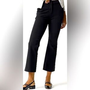 J Crew Kelsey Flare Pant Crop 14 Black NEW Workwear Business Casual Office